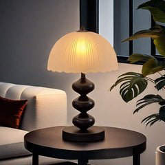 Mid-Century Modern Sculptural Glass Table Lamp