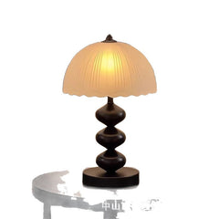 Mid-Century Modern Sculptural Glass Table Lamp