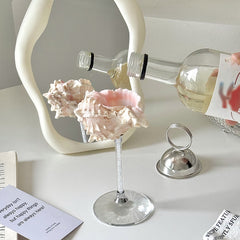 Natural Seashell Crystal Stem Goblet