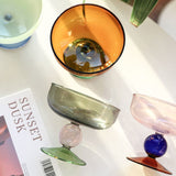 Mid-Century Modern Colored Glass Dessert Bowl Coupe
