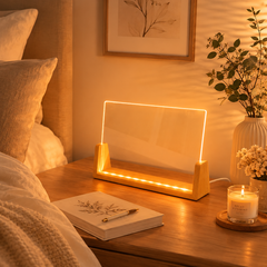 DIY Acrylic Message Board Night Light with Beech Wood Base