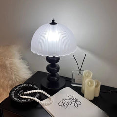 Mid-Century Modern Sculptural Glass Table Lamp