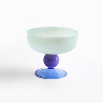 Mid-Century Modern Colored Glass Dessert Bowl Coupe