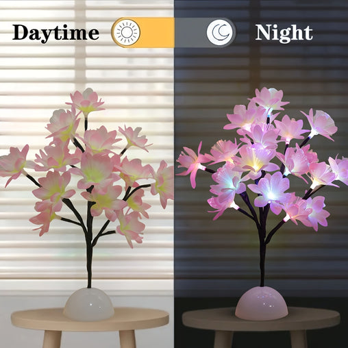 Fiber Optic Cherry Blossom Bonsai Tree Lamp