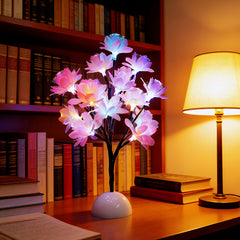 Fiber Optic Cherry Blossom Bonsai Tree Lamp