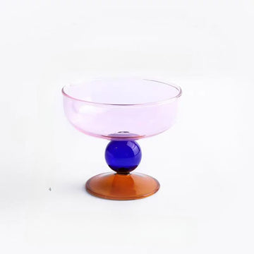 Mid-Century Modern Colored Glass Dessert Bowl Coupe