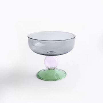 Mid-Century Modern Colored Glass Dessert Bowl Coupe