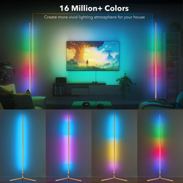 RGBCW Golden Corner Floor Lamp