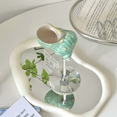 Natural Seashell Crystal Stem Goblet