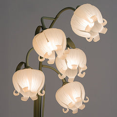 Vintage Lily of the Valley Floral Floor Lamp