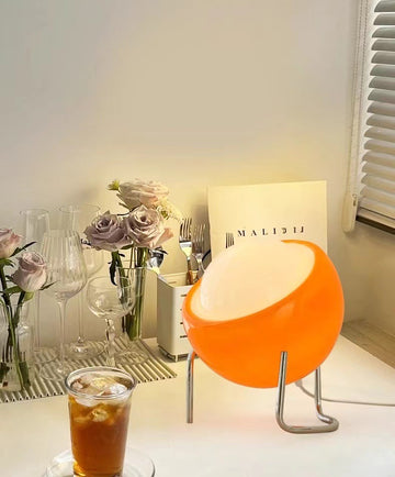 Mid-Century Space Age Glass Table Lamp