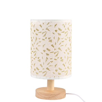Japandi Minimalist Cylinder Fabric Table Lamp