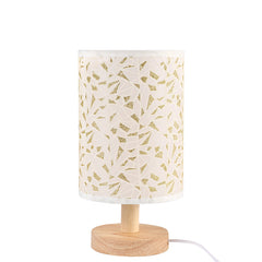 Japandi Minimalist Cylinder Fabric Table Lamp