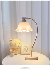 French Country S-Arc Table Lamp with Pleated Shade