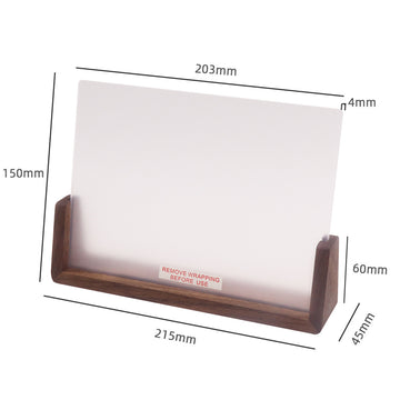 DIY Acrylic Message Board Night Light with Walnut Wood Base