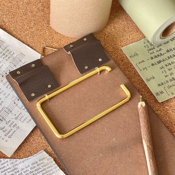Vintage Wooden Clipboard with Continuous Paper Roll