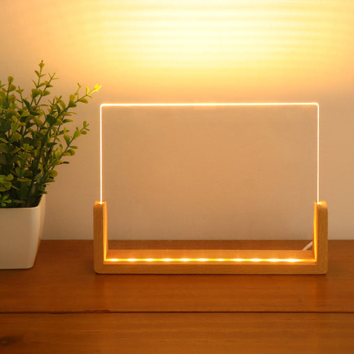DIY Acrylic Message Board Night Light with Beech Wood Base
