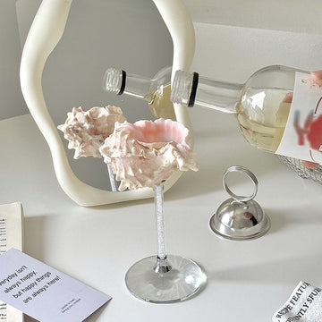 Natural Seashell Crystal Stem Goblet