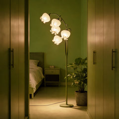 Vintage Lily of the Valley Floral Floor Lamp