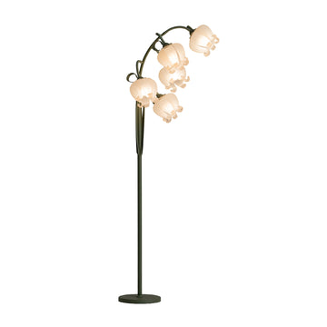 Vintage Lily of the Valley Floral Floor Lamp
