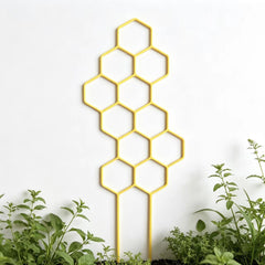 Geometric Honeycomb Plant Trellis for Indoor Potted Plants