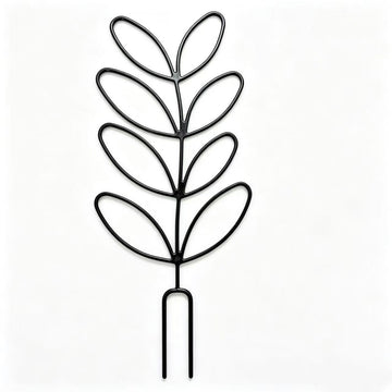 Nature-Inspired Leaf Silhouette Plant Trellis for Houseplants