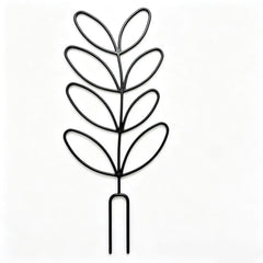 Nature-Inspired Leaf Silhouette Plant Trellis for Houseplants