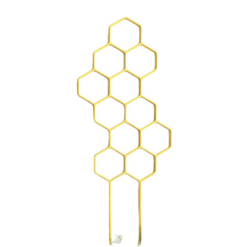 Geometric Honeycomb Plant Trellis for Indoor Potted Plants