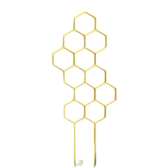 Geometric Honeycomb Plant Trellis for Indoor Potted Plants