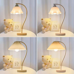 French Country S-Arc Table Lamp with Pleated Shade