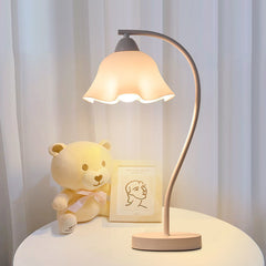 French Country S-Arc Table Lamp with Pleated Shade