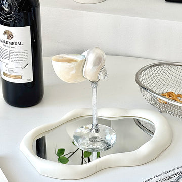 Natural Seashell Crystal Stem Goblet