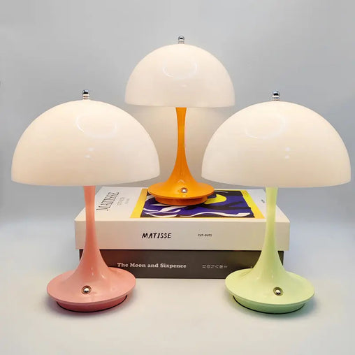 Mid-Century Modern Mushroom Touch Desk Lamp