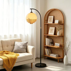 Mid-Century Modern Layered Arched Floor Lamp