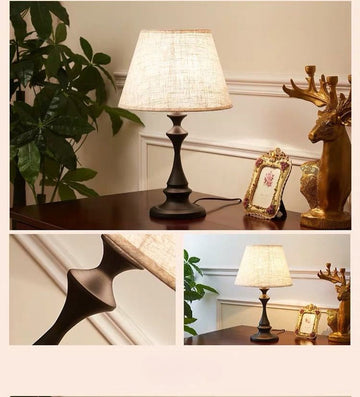 Traditional American Vintage Hourglass Table Lamp