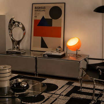 Mid-Century Space Age Glass Table Lamp