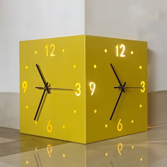 Square Simple Motion Sensor Backlit Corner Clock 